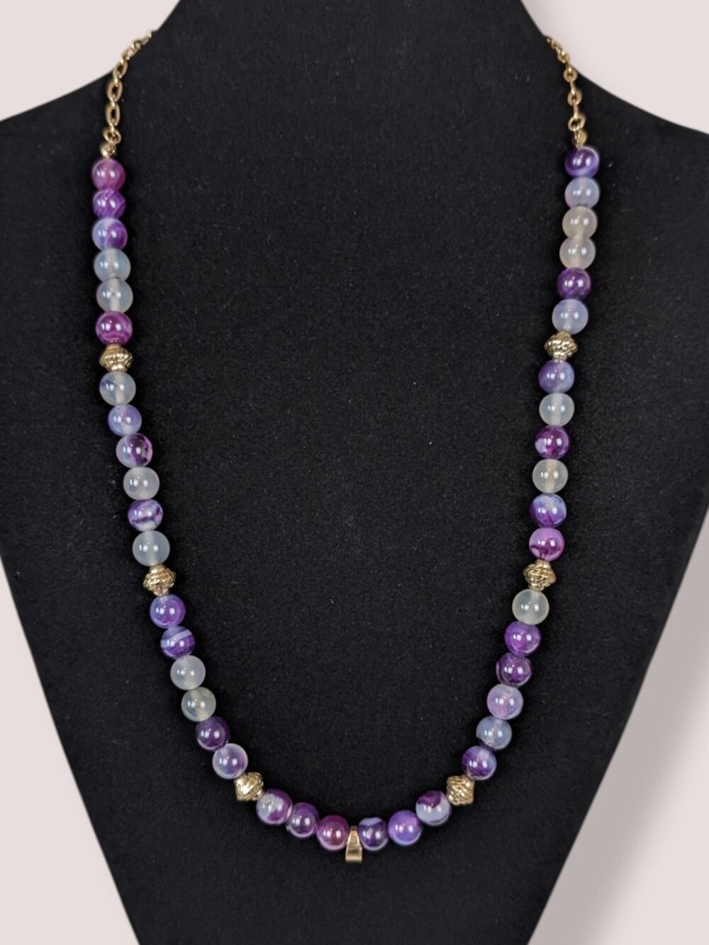 Charming Charlie Purple Beaded Necklace